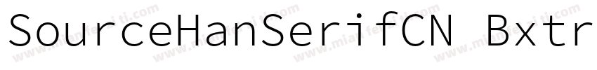 SourceHanSerifCN BxtraLight字体转换